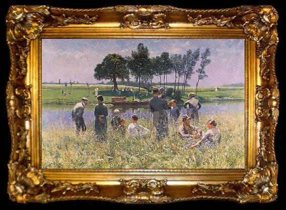 framed  Emile Claus The Picknick, ta009-2
